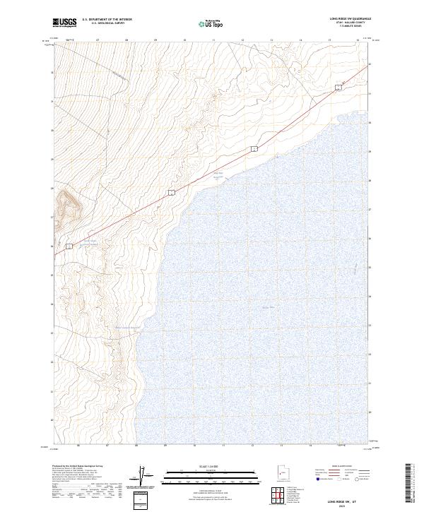 US Topo 7.5-minute map for Long Ridge SW UT