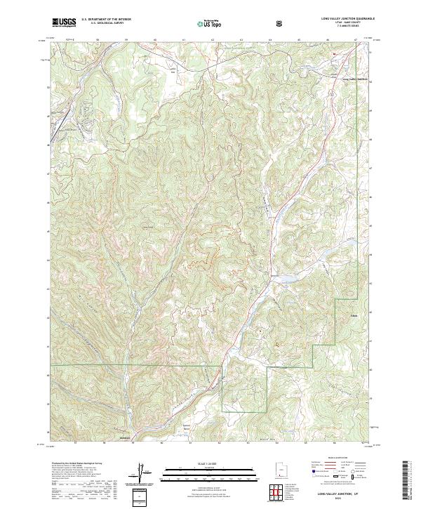 US Topo 7.5-minute map for Long Valley Junction UT