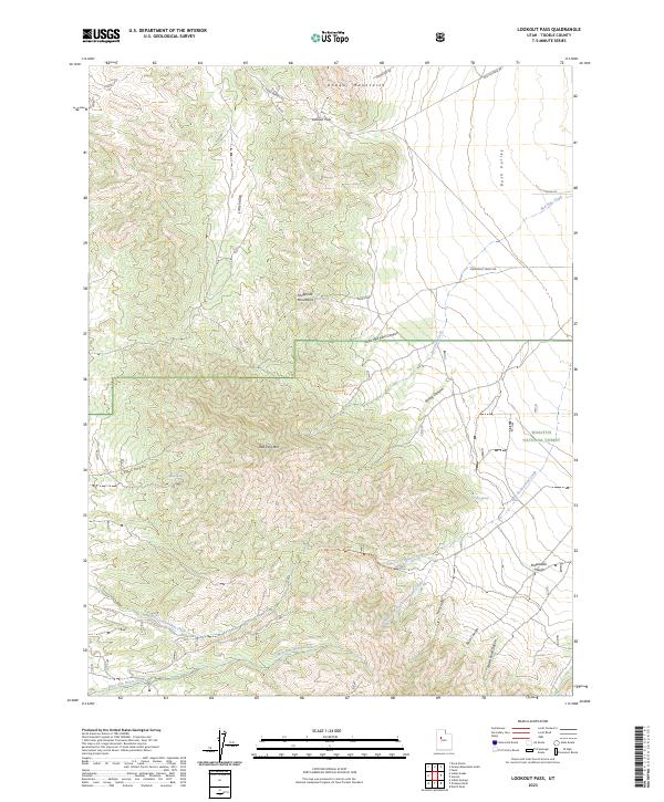 US Topo 7.5-minute map for Lookout Pass UT