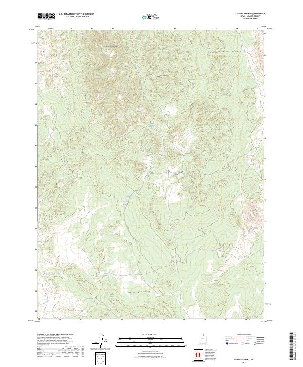 US Topo 7.5-minute map for Lopers Spring UT