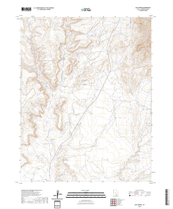 US Topo 7.5-minute map for Lost Spring UT