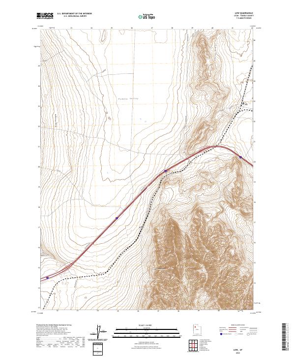 US Topo 7.5-minute map for Low UT