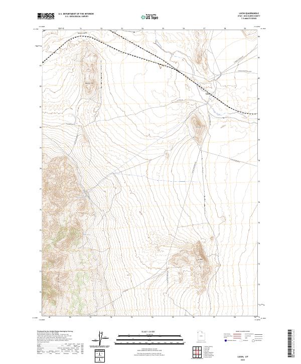 US Topo 7.5-minute map for Lucin UT