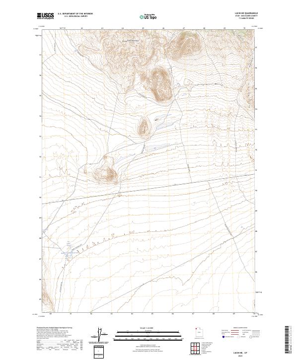 US Topo 7.5-minute map for Lucin NE UT