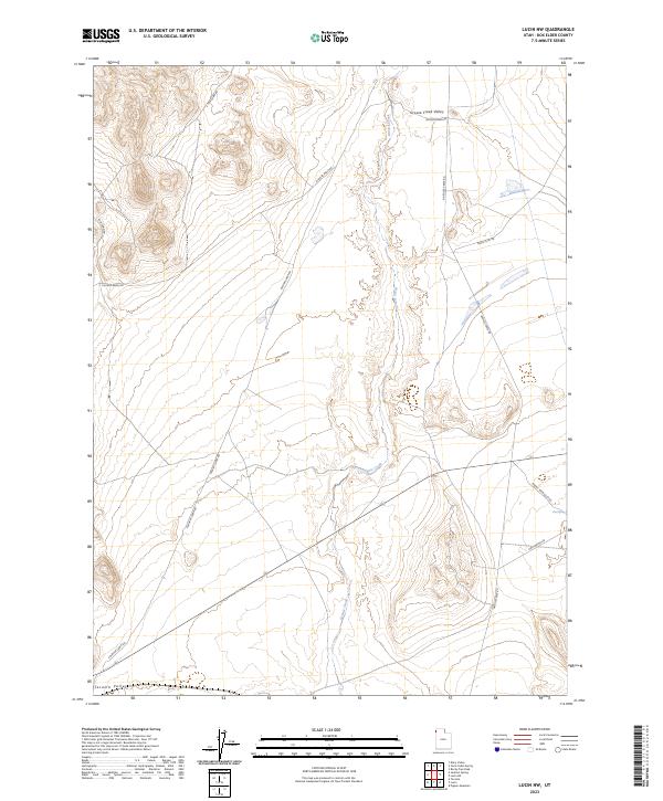 US Topo 7.5-minute map for Lucin NW UT