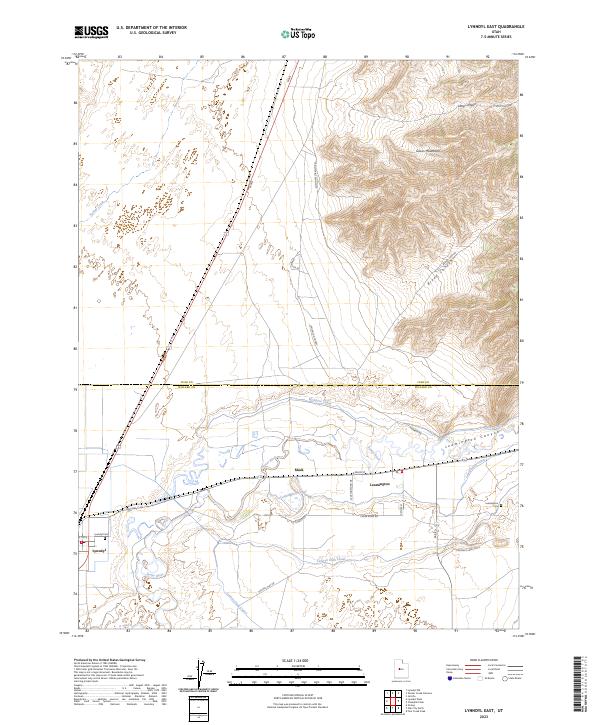 US Topo 7.5-minute map for Lynndyl East UT