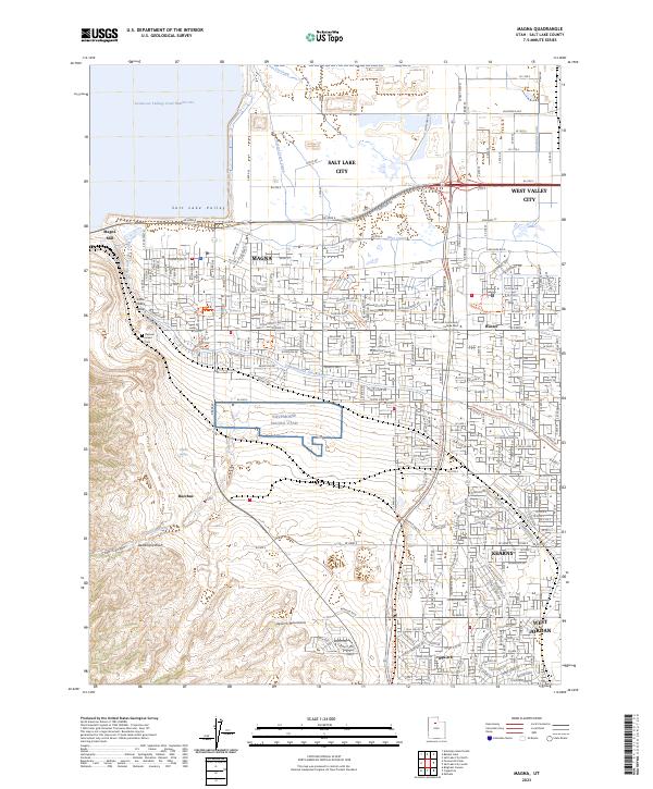 US Topo 7.5-minute map for Magna UT