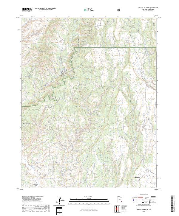 US Topo 7.5-minute map for Mancos Jim Butte UT