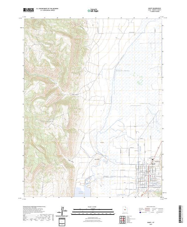 US Topo 7.5-minute map for Manti UT