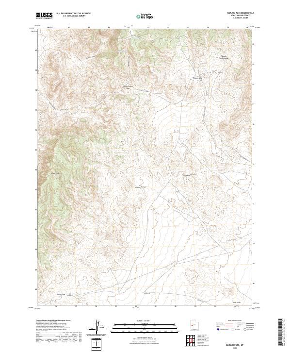 US Topo 7.5-minute map for Marjum Pass UT