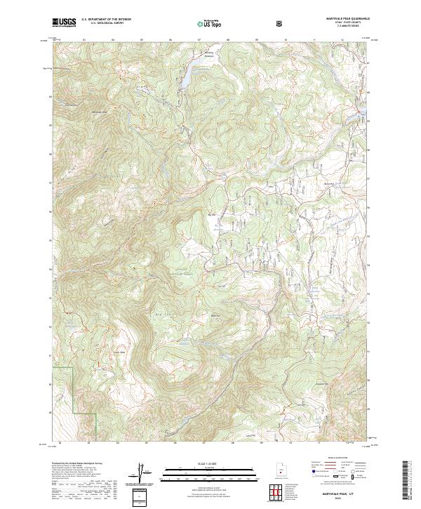 US Topo 7.5-minute map for Marysvale Peak UT