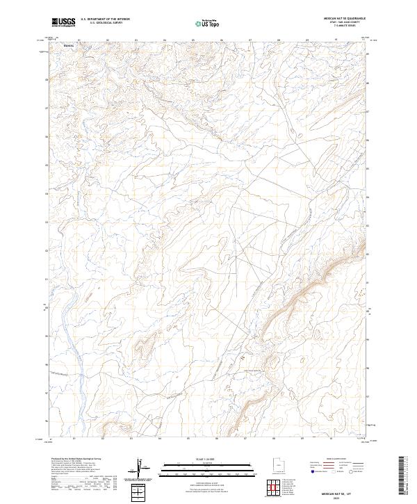 US Topo 7.5-minute map for Mexican Hat SE UT