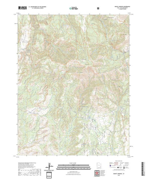 US Topo 7.5-minute map for Mount Linnaeus UT – American Map Store