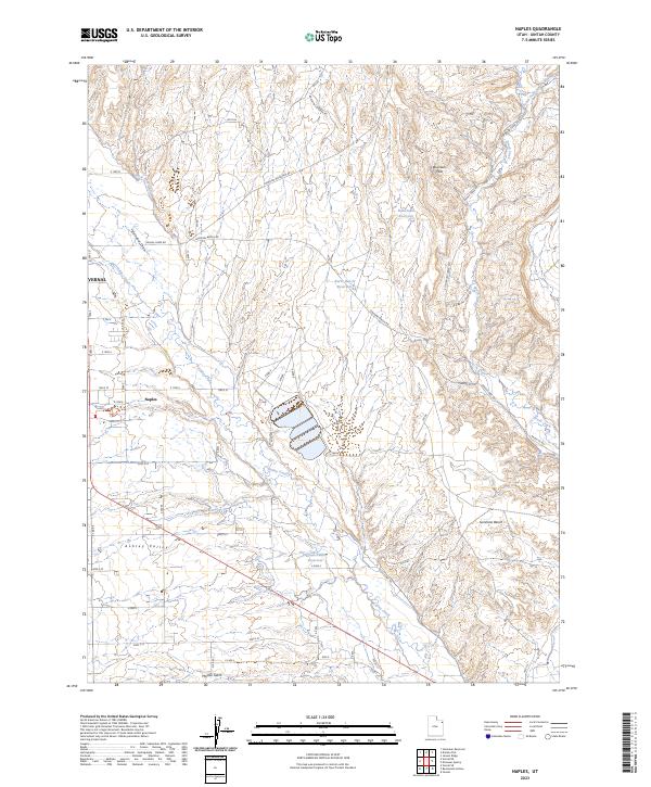 US Topo 7.5-minute map for Naples UT
