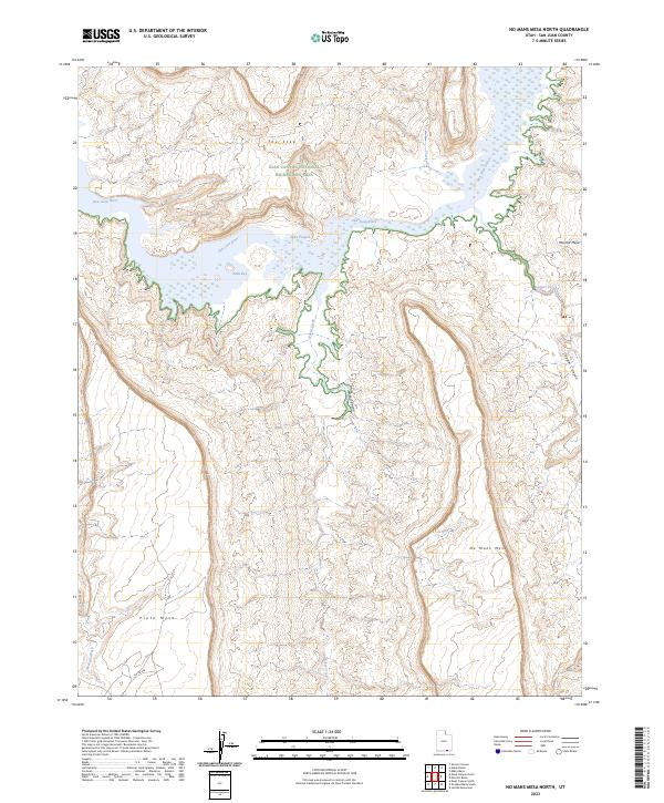 US Topo 7.5-minute map for No Mans Mesa North UT