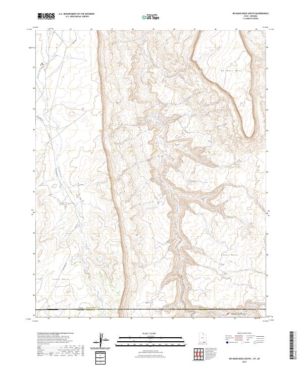 US Topo 7.5-minute map for No Mans Mesa South UTAZ