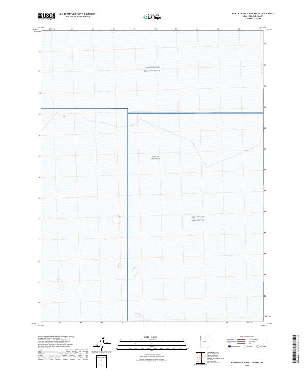 US Topo 7.5-minute map for North of Gold Hill Wash UT