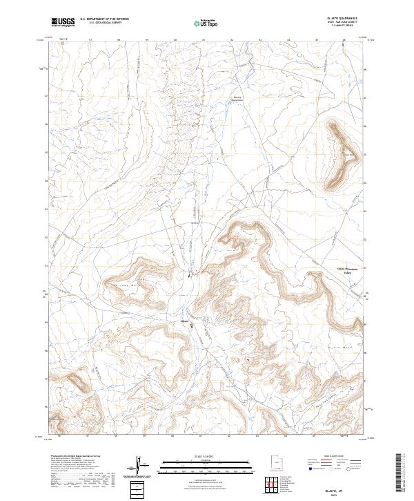 US Topo 7.5-minute map for Oljato UT