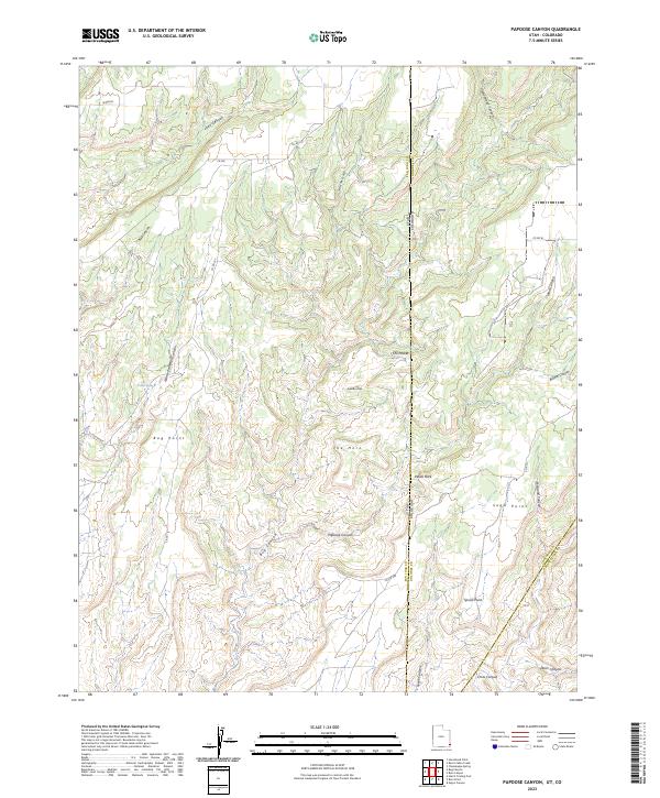 US Topo 7.5-minute map for Papoose Canyon UTCO