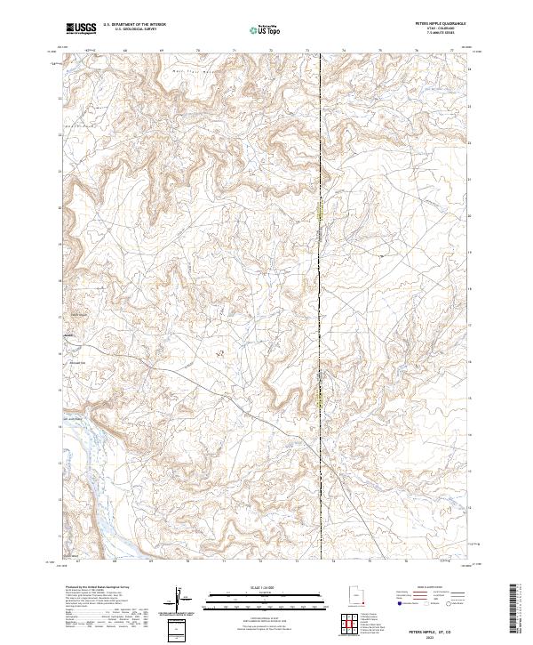 US Topo 7.5-minute map for Peters Nipple UTCO