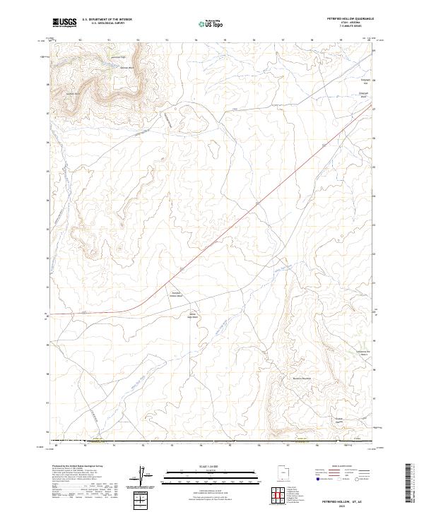 US Topo 7.5-minute map for Petrified Hollow UTAZ