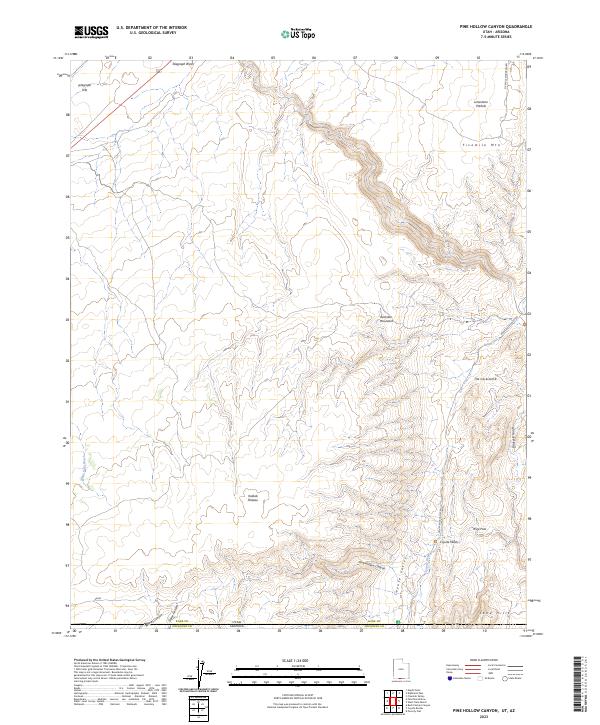 US Topo 7.5-minute map for Pine Hollow Canyon UTAZ