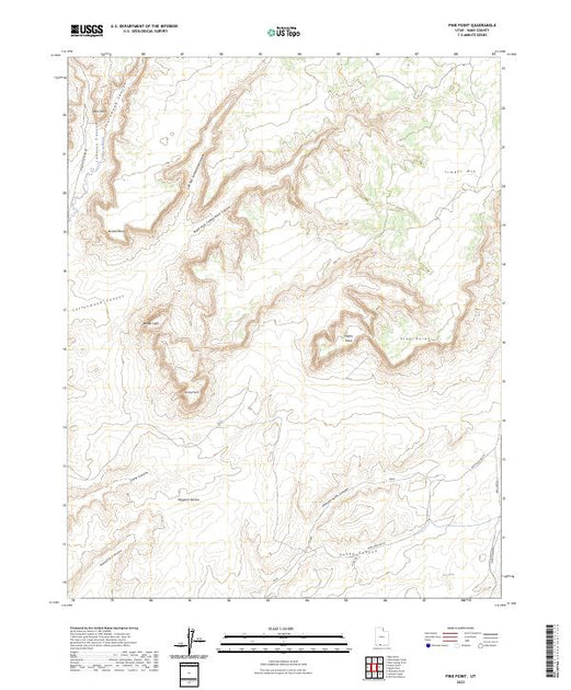 US Topo 7.5-minute map for Pine Point UT – American Map Store