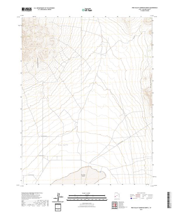 US Topo 7.5-minute map for Pine Valley Hardpan North UT