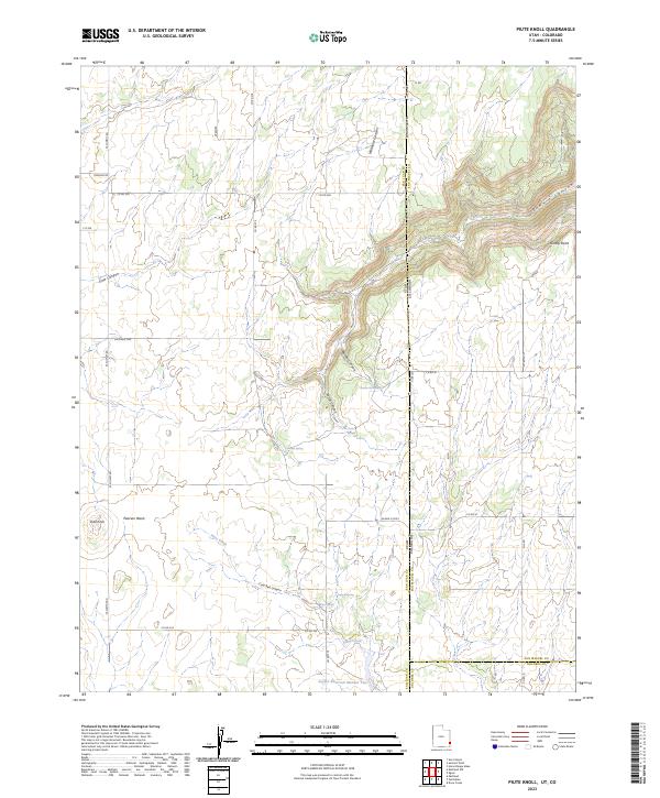 US Topo 7.5-minute map for Piute Knoll UTCO
