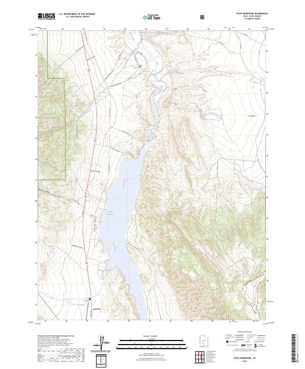 US Topo 7.5-minute map for Piute Reservoir UT