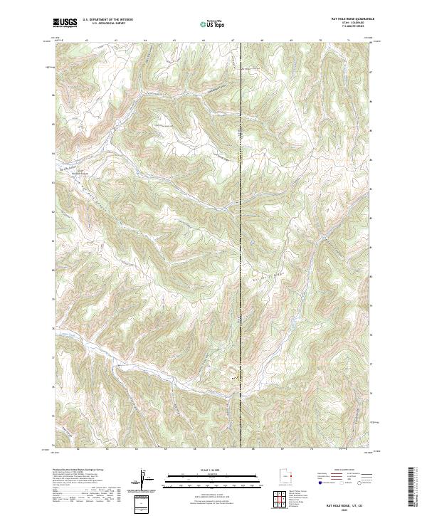 US Topo 7.5-minute map for Rat Hole Ridge UTCO