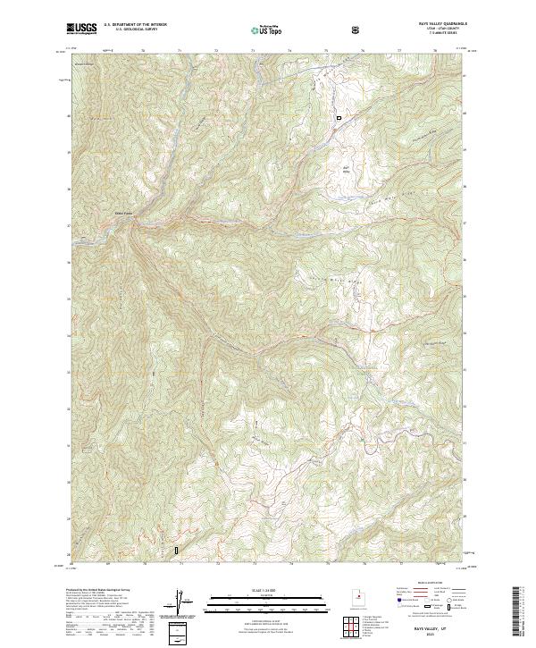 Rays Rocks Map US Topo 7.5-minute map for Rays Valley UT – American Map Store