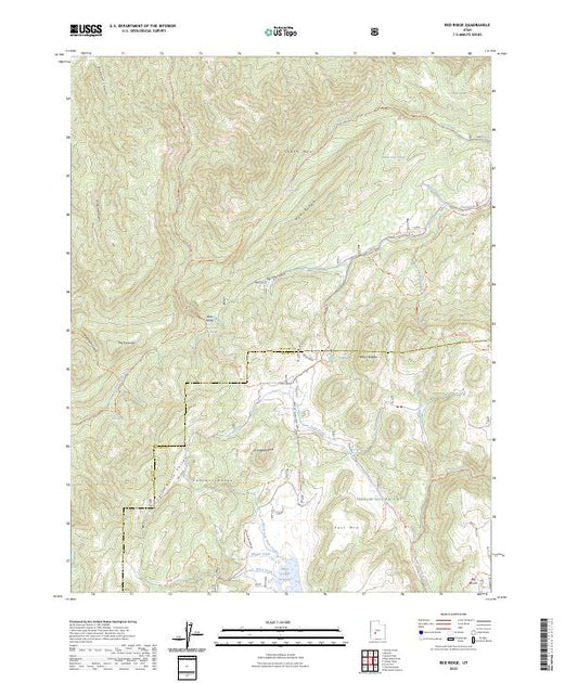 US Topo 7.5-minute map for Red Ridge UT – American Map Store