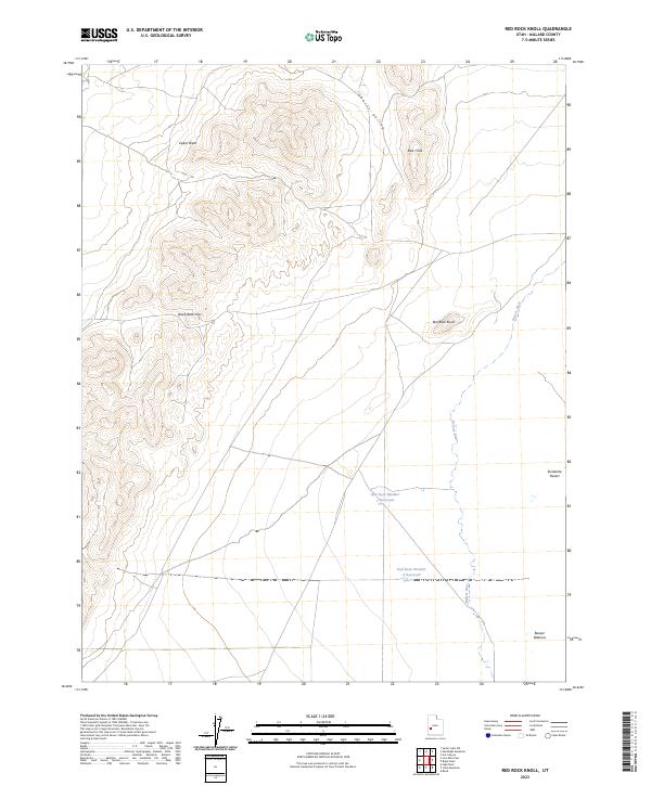US Topo 7.5-minute map for Red Rock Knoll UT – American Map Store
