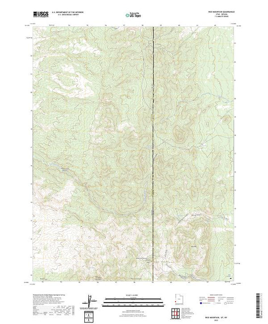 US Topo 7.5-minute map for Rice Mountain UTNV – American Map Store