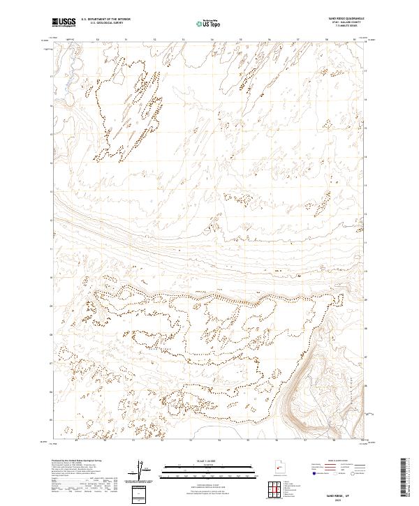 US Topo 7.5-minute map for Sand Ridge UT