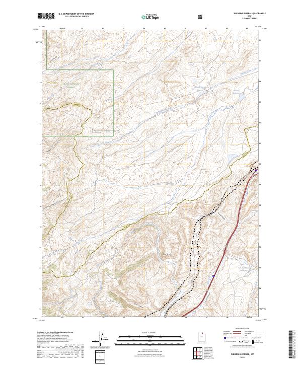 US Topo 7.5-minute map for Shearing Corral UT