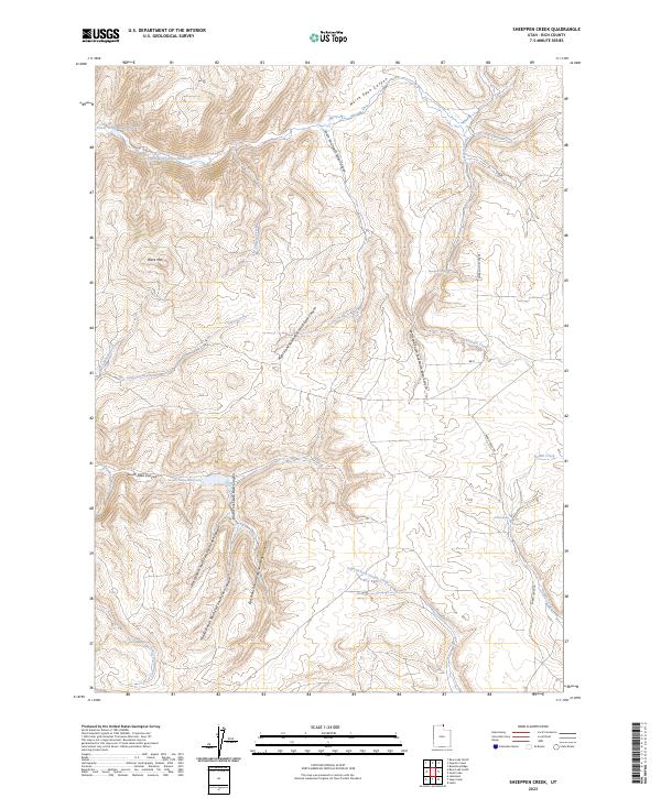 US Topo 7.5-minute map for Sheeppen Creek UT