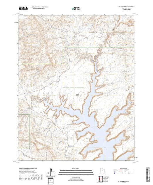 US Topo 7.5-minute map for Sit Down Bench UT – American Map Store