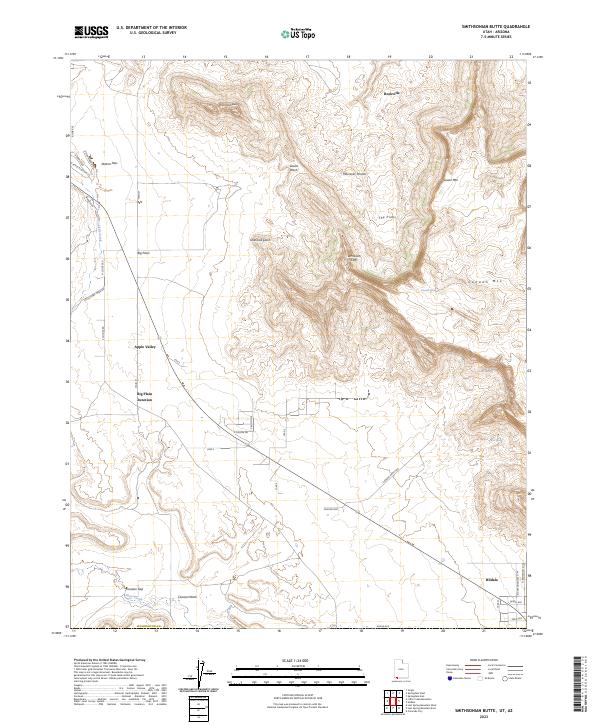 US Topo 7.5-minute map for Smithsonian Butte UTAZ
