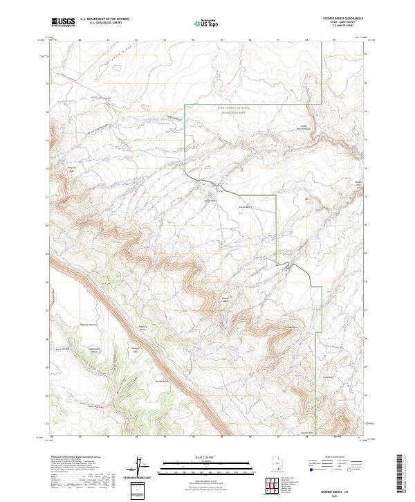 US Topo 7.5-minute map for Sooner Bench UT – American Map Store