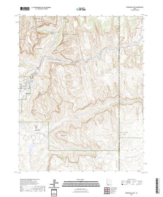 Spring Date Utah Map US Topo 7.5-minute map for Springdale East UT – American Map Store