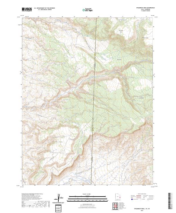 US Topo 7.5-minute map for Steamboat Mesa UTCO