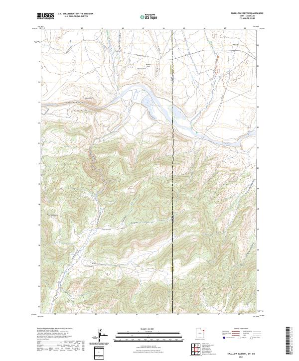 US Topo 7.5-minute map for Swallow Canyon UTCO