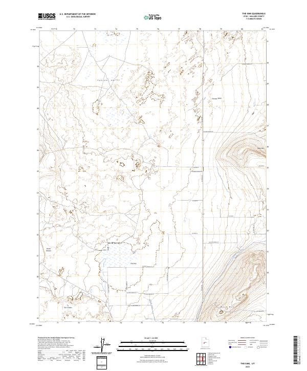 US Topo 7.5-minute map for The Sink UT