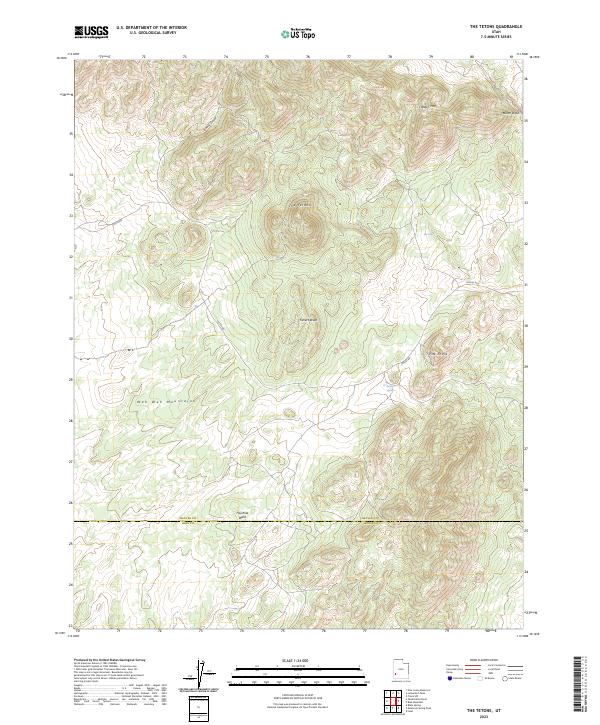 US Topo 7.5-minute map for The Tetons UT