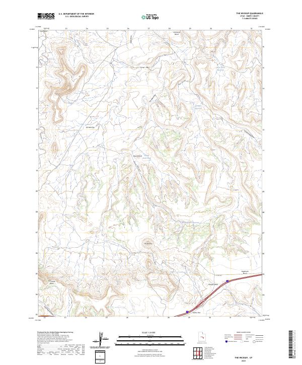US Topo 7.5-minute map for The Wickiup UT