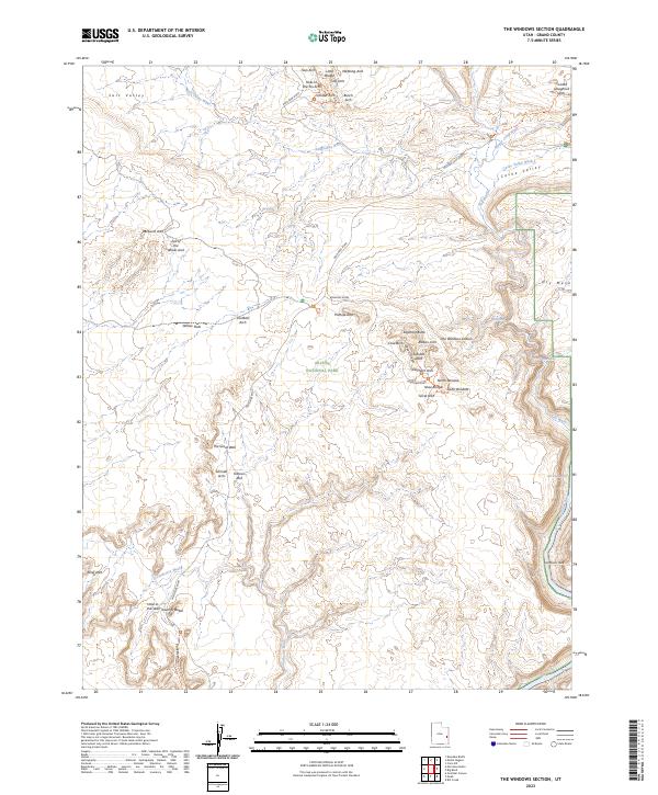 US Topo 7.5-minute map for The Windows Section UT