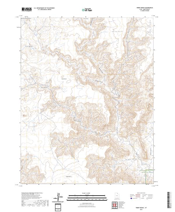 US Topo 7.5-minute map for Tibbet Bench UT