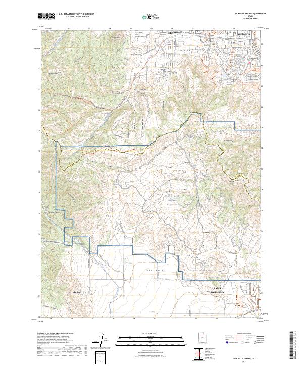 US Topo 7.5-minute map for Tickville Spring UT